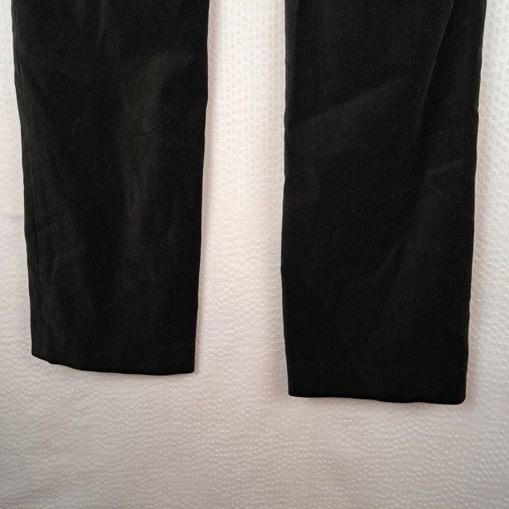 Lauren Ralph Lauren Soft Plush Velvet Brown Women Pants Size 12 Zip Button - Picture 9 of 10